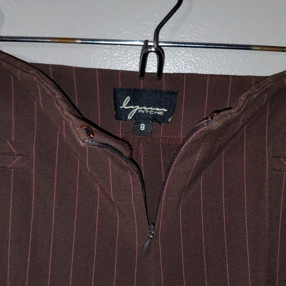 Lynn Ritchie Straight Leg Pink-striped Dress Pants-Size 8 - Picture 3 of 3